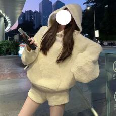 批发2025秋冬新款<b class='q'>大码</b>300斤胖mm时尚针织毛衣上衣<b class='q'>短裤</b>休闲两件套套装