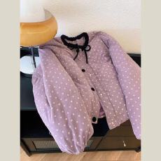 批发碎花棉服棉衣夹棉外套洋气轻薄不臃肿棉袄女款2025新款小个子短款