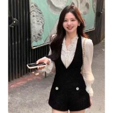 批发两件套】秋季新款法式名媛蕾丝拼接衬衫<b class='q'>女</b>高级感<b class='q'>连体裤</b><b class='q'>套</b>装