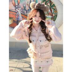 批发巨好看<b class='q'>粉色</b>针织毛衣<b class='q'>连衣裙</b>子女装秋冬季2025新款圣诞穿搭短裙套装