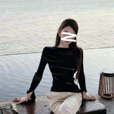 批发设计感ins风气质性感烫钻上衣秋季纯欲修身显瘦内搭针织衫<b class='q'>打底</b>