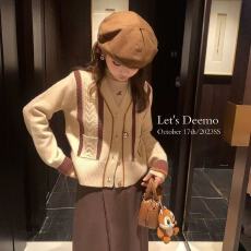 批发针织开衫女装2026韩版新款秋季设计宽松感拼色长袖毛衣外套