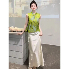 批发精致<b class='q'>百搭</b>新中式国风女装马甲<b class='q'>外套</b>2026夏季新款洋气显瘦无袖上衣