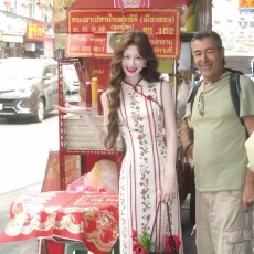 批发南洋玫瑰2026新款玫瑰印花新中式改良旗袍 复古无袖连衣裙