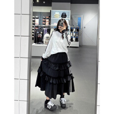 批发26新款<b class='q'>明星</b><b class='q'>同款</b>学院风时尚防走光运动裙长款黑蛋糕裙百搭经典色