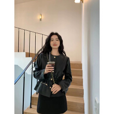 批发2026春秋新款PU皮短款皮衣女外套时尚女韩版显瘦柔软皮革百搭外穿