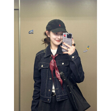 批发原色短款牛仔外套女<b class='q'>春</b>秋2026新款小个子休闲百搭夹克上衣