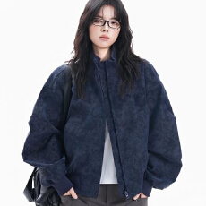 批发2026年新款美式<b class='q'>街头</b>设计感PU皮衣外套女秋季宽松机车服飞行夹克