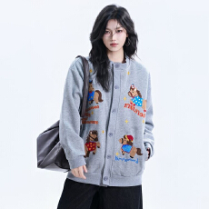 批发<b class='q'>时尚</b>慵懒风美式刺绣小马宽松卫衣上衣女<b class='q'>情侣</b><b class='q'>款</b>重磅外套开衫男