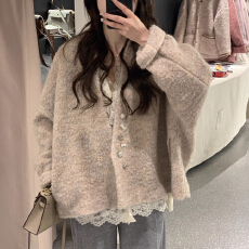 批发法式名媛小香风编织粗花呢外套女秋季高级感宽松气质羊毛呢子上衣