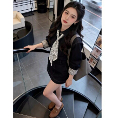 批发韩版复古<b class='q'>牛仔</b><b class='q'>连衣裙</b>女春季设计感小个子收腰显瘦别致气质短裙