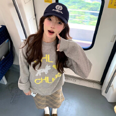 批发秋女<b class='q'>童</b><b class='q'>卫衣</b>洋气<b class='q'>无</b>帽新款学生<b class='q'>中大</b>女生保暖洋气秋冬外套加绒加厚