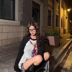 批发宽松打底美式印花2026复古秋季休闲插肩<b class='q'>长袖</b>撞色新款<b class='q'>T</b><b class='q'>恤</b>上衣纯棉