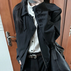 批发廓形正肩叠门襟夹克<b class='q'>男</b>春秋高级感轻奢<b class='q'>男</b>士外套痞帅设计感西装上衣