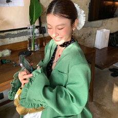 批发设计感小众蕾丝拼接西装外套女新款法式气质宽松显瘦上衣