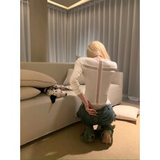 批发11.27新品wooha 吾哈2025冬季新款原创拉毛费尔岛宽松毛衣女