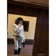 批发JOEY 12.8 20:00 暧昧期纯欲推荐刺绣<b class='q'>花朵</b>一字领两穿长袖