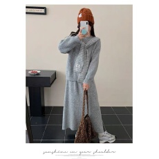 批发 2025秋冬韩版针织时尚宽松版孕妇三件套装