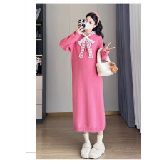 批发秋<b class='q'>冬</b>新款大码打底衫微胖孕妈妈显瘦内搭针织连衣裙