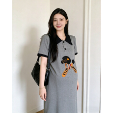 春夏2026新款胖mm大码连衣裙黑色孕妇装女夏季裙子