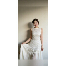 批发2026夏季新品法式罗马风绣花圆领无袖背心<b class='q'>连衣裙</b>小月龄孕妈妈裙