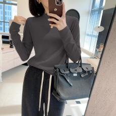 批发纯色德绒打底衫内搭2025秋冬洋气女装加厚长袖T恤半高领保暖上衣