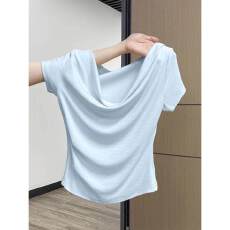 批发舞蹈服女一字领短袖现代舞上衣2026新款练功服成人古典舞基训练服