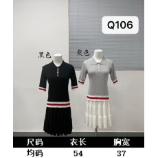 批发BYEMYPIE2026美式复古撞色条纹针织衫双袖彩杠polo衫短袖上衣女