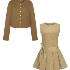 批发高级感<b class='q'>背心</b>连衣裙子女2025新款巨好看早秋韩系ootd穿搭一整套短裙