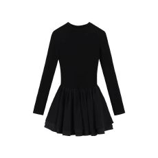 批发千金小黑裙公主<b class='q'>连衣裙</b>女秋冬大衣内搭针织裙生日礼服蓬蓬裙子