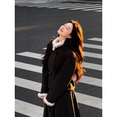 批发冬季穿搭一整套大码<b class='q'>胖</b><b class='q'>mm</b>赫本风立领<b class='q'>外套</b>半身裙高级好看两件套装女