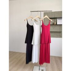 批发度假风浅绿色吊带连衣裙女<b class='q'>夏季</b>修身网纱拼接长裙性感包臀鱼尾裙子