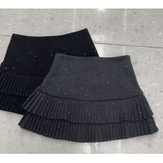 批发已出大货巨好看咖色毛呢百褶<b class='q'>半身裙</b>女2025秋冬新款A字蛋糕短裙子