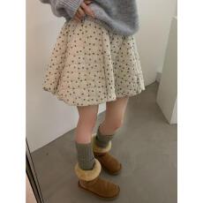 批发已出大货ins风可爱<b class='q'>碎花</b>压棉A字<b class='q'>短裙</b>2025秋冬新款韩系灯笼裙半身裙