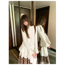 已出大货 半高领下摆花边打底衫女秋冬木耳边长袖T恤修身内搭上衣