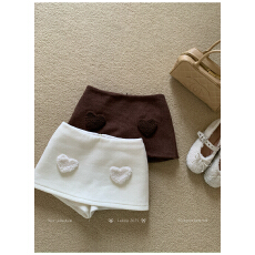 批发已出大货【萌心绒迹】杏色毛呢包臀半身裙女秋冬防走光a字<b class='q'>短裙</b>裤