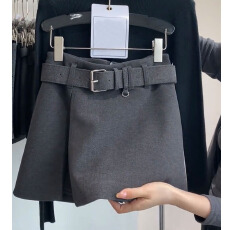 批发已出大货毛呢裙裤女2025<b class='q'>秋</b>冬新款半身裙侧开叉短裙百搭防走光裤裙