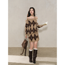 批发已出大货 慵懒风毛衣两件套女2025年秋冬新款时尚氛围感穿搭套装