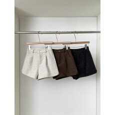 批发已出大货 小个子提臀高腰显瘦毛呢休闲裤<b class='q'>女</b>2025冬季新款a字短靴裤