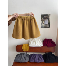 批发已出大货温柔羊羔绒毛毛呢花苞蓬蓬短裙女秋冬加厚大摆<b class='q'>百搭</b>半身裙