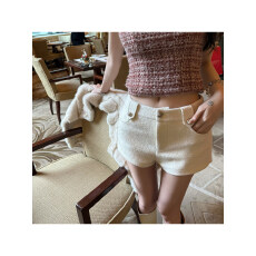 已出大货 低腰毛呢短裤女2025秋冬新款气质优雅低腰A字阔腿裤