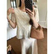 批发设计感法式气质独特漂亮雪纺小衫女2026夏季高级感别致巨好看上衣