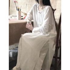 批发非实拍  新中式套装春新款棉麻茶服仙气上衣阔腿裤三件套