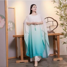 批发非实拍  禅舞服宽松连衣裙居士服 茶服 禅服古装飘逸长裙