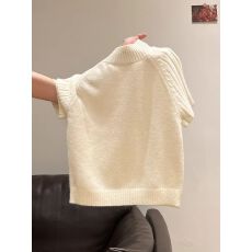 白色半高领毛衣短袖加厚针织打底衫内搭秋冬新款叠穿巨好看上衣女