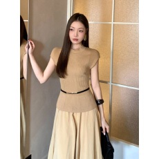 批发不含腰带#法式气质<b class='q'>立领</b>无袖针织衫2026夏季新款修身显瘦百搭上衣