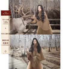 批发有洧Youwe 巨好看的冬装外套女2025新款冬季斗篷披肩百搭短款外套