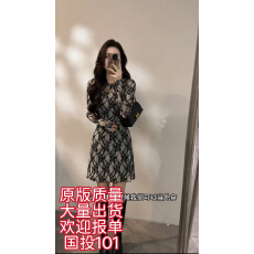 批发大婷婷复古秋冬长袖加厚<b class='q'>短裙</b>修身连衣裙<b class='q'>蕾丝</b>设计感女装
