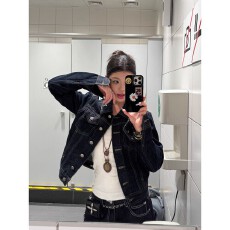 批发美式复古解构质感牛仔外套男女2025廓形修身显瘦工装<b class='q'>夹克</b>