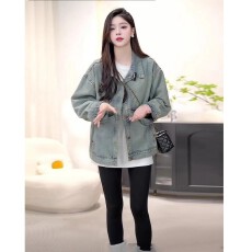 批发复古水洗牛仔外套女<b class='q'>春</b>秋新款韩版慵懒宽松减龄休闲小个子上衣夹克